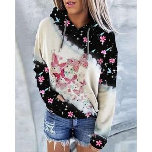Designer women's clothing Womens Comfortable Loose Casual Hooded Pullover Top Printed Long Sleeves 2024 Spring New Hoodie for Women Fashion Coat Men's hoodieP4LW