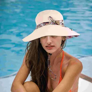 Basker UV Sun Protection Bucket Hat: Wide Outing Beach Hat Cotton Boonie Fishing Handing Outdoor Hats For Beige