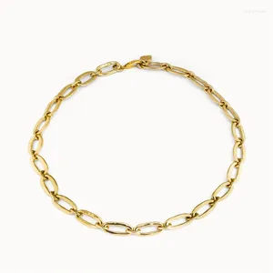 Chains 2024 Spain Unode 50 Jewelry European And American Simple Oval Chain Necklace Fashion Neutral Couple Gift