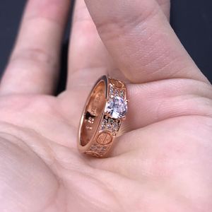 anel para mulher designer para homem namorados diamante banhado a ouro 18K T0P qualidade mais alta qualidade contador moda luxo estilo clássico presentes premium 002