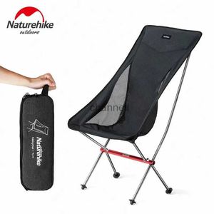 Camp Furniture Naturehike NEW YL06 Camping Chair Ultralight Portable Folding Fishing Picnic Moon Chair Fold Up Beach Chair Outdoor Tools Chair YQ240315