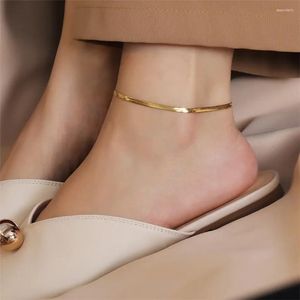 Anklets Anklet's Anklet 4mm Stainsal Steel Stain for Women/Men Sexy Leg Foot Bracelet Drop/Wholesale 2024