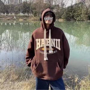 Hoodies masculinos 2024 y2k casaco esportivo masculino harajuku gótico criativo carta impressa homens inverno velo grosso impressão moletom tendência