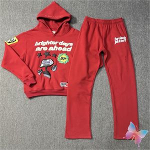 24SS Erkek Kadın Hoodies Trailsuit Gevşek 1 Yüksek Kaliteli Köpük Mektup Baskı Sweatshirts Setleri