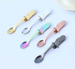 Eco Friendly Creative Coffee Spoon Cute Mermaid Spoon Handle Spoons Flatvaror Kaffe Drickerverktyg Rostfritt stål Kök Gadget 8764915