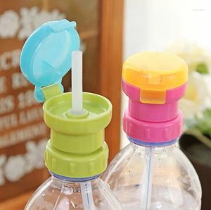 Wasserflaschen 2 teile/los Kreative Kinder Tragbare Flaschen Getränke Auslaufsichere Stroh Abdeckung Anti-Choke Saug Mund Für Kinder