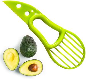 3 In 1 Avocado Slicer Multifunktions Obst Cutter Werkzeuge Messer Kunststoff Schäler Separator Shea Corer Butter Gadgets Küche Gemüse1702695