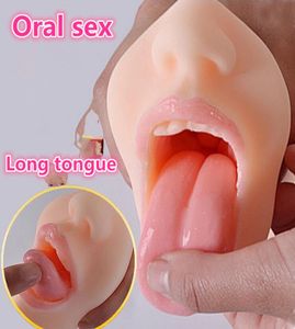 Neuester langer Zunge Oral Sex Pussy männlicher Masturbator für MEN039s Sexualfunktion Training Erwachsener Produkte Sex Shop D181107032396520