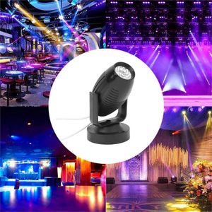 RGB LED Stage Spotlight 85-265V 360 Degree KTV Bar DJ Disco Party Spot Beam Lamp Lightweight Mini Dance Floor Spotlight Lighting