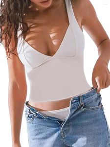 Women's Tanks Women Sexy V Neck Tank Tops Sleeveless Slim Fit Camisoles Crop Y2k Summer Casual Vests Going Out