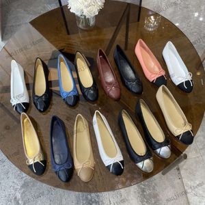 28 Colors Ballet Flats Genuine Leather Shoes woman Bow Ballerinas Tweed Quilted Velevt Sandal Loafers Casual Designer Shoes Wedding Party Cap Toe Patent Mary Jane