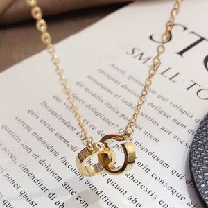 Charm Men Womens Designer Necklaces Triangle Diamond Letter Pendant Choker 18K Gold Plated Brand Steel seal Neckalce Chain Fashion Jewelry Gifts