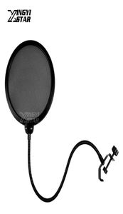 Suporte de filtro pop para microfone de estúdio de transmissão braçadeira Mike Windscreen Popfilter Máscara Shied para falar Gravação de vídeo Suporte de microfone Sh4825875