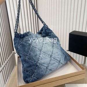 Tygväska denim blå väska lyxdesigner kvinnor axel tote shopping vintage handväska designer ryggsäck väskor kvinnor