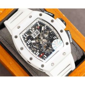 Superclone Automatisk klocka för män Mekaniska RM1103 Komplexfunktion Kronograf Wrist Watch for Men MND8 Luxury Högkvalitativ kolfiberfodral Vattentät SA IRT9