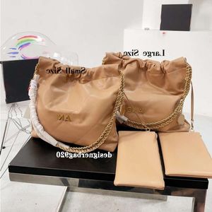 Designer Bucket Bag CC Letter Ladies Shoulder Genuine Leather Drawstring Handbag Gold Or Silver Chain Black Tote Fashion Travel 22 Luxury Br