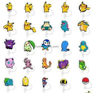 Drinking Sts 27Colors Game Yellow Elf Ghost Duck Sile St Toppers Accessories Er Charms Reusable Splash Proof Dust Plug Decorative 8Mm Otdhe