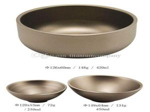 Pure Titanium TA1 dubbel väggvärmeisolering salladsoppa skål bordsartiklar 250 ml 420 ml 450 ml antikorrosion noplating frisk8838886