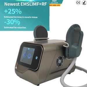 Stimolatore elettrico muscolare portatile per il trattamento della macchina emslim tesla dimagrante rf grasso ridurre i muscoli hiemt ems stimolare le macchine 2 maniglie