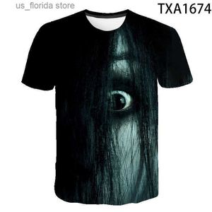 Herr t-shirts 2020 Ghost II T-shirt Japan Girl Horror Movie Ring Creature Phantom Grudge Fashion Men Women T Shirt Gothic 3D Tops T Y240321