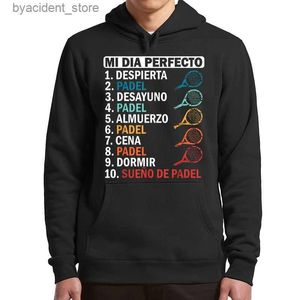 Herrtröjor tröjor padel divertido hoodies porque pierdo al padel roliga man tröjor avslappnade överdimensionerade mjuka huva tröjor l240315