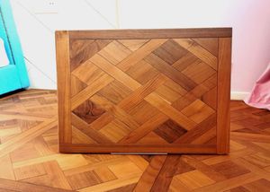 Burma Teak Versailles Wood Timber Floor Tiles Parquet Walnut Panels TRÄK KONST Mattor Mattan Antik Färdiga rumsmöbler Cove4318216