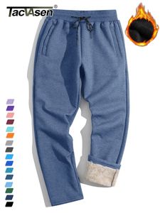 TACVASEN Winter Sherpa Lined Pants Mens Joggers Sweatpants Elastic Waist Thicken Thermal Fleece Casual Trouser Tracksuit Bottoms 240301