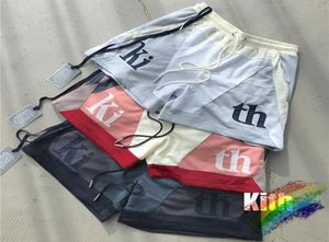 2021SS Shorts Kith Mesh Män kvinnor 11 Högkvalitativt lapptäcke överdimensionerad breechoth andningsbar dragstring5299849