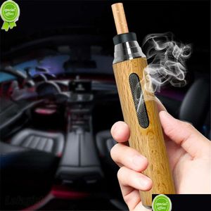 Novelty Items Cigarette Holder Ashtray Wooden Tobacco Ash Collection Tray Smoking Anti-Dirty Cleanable Cigarettes Filter For Car Use Dhmge