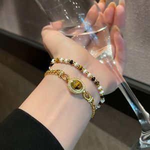 Temperament Light Maillard Tiger Eye Stone Exquisite And High End Feeling Micro Inlaid Zircon Bracelet Female Niche Design Bracelet Bracelet