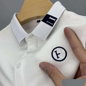 Erkek polos artı gömlek kısa kollu tişört tasarımcı t-shirt moda nakış grafik tişört büyük plover damla teslimat appare otki1