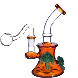 Base per becher da 7,1 pollici Dab Rigs Bong in vetro Narghilè Tubi per acqua in vetro fumoso Bong per acqua in vetro inebrianti con giunto da 14 mm