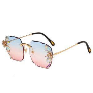 Дизайнерские солнцезащитные очки Солнцезащитные очки летом Новые солнцезащитные очки знаменитостей для женщин с бриллиантовой инкрустацией Модная уличная фотография Мода