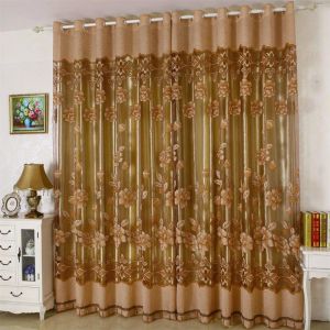 Cortinas 1 peça com folhas transparentes, cortina de tule, janela, voile, valance, 1 painel, tecido, para sala de estar, quarto, cozinha, decoração de casa