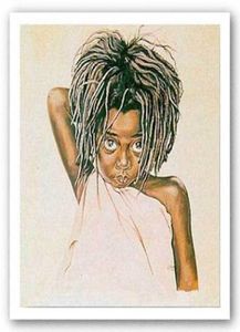 Oprawione ładne oczy Tom McKinneypure ręcznie malowany afroamerykański obraz olejny sztuki na wysokiej jakości rozmiary na płótnie