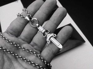 Fashion Stainless Steel Pendant Necklace Chain Bijoux for Mens and Women Trend Personality Punk Cross Style Lovers Gift Hip Hop Jewelry