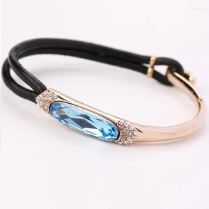 Bangle BN-00084 Rope Chain Crystal Bracelet Real Gold Plated Braclet For Women Fashion-jewelry Graduation 2024 Gifts