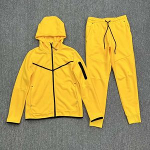 2024 Tech Fleece Pant Homens Deigner Pant Hoodie Jaqueta Esporte Espaço Algodão Trouer Mulheres Treino Bottom Man Jogger Running Yellow Fleece guj886