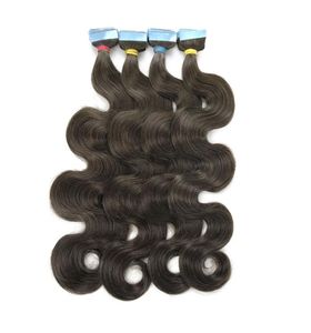 Перуанские 100 человеческих волос Remy, объемная лента для наращивания волос, 40 шт. в упаковке, 100 грамм для женщин2551413