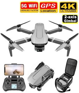 Nowy dron GPS z 5G WiFi FPV 2Axis 4K Dual Camera Antishake Gimbal 2000m Przekładnia obrazu bezszczotkowa Pro Dron Vs F316119253014638
