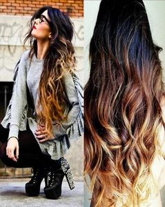 Super Wavy الشفافة الدانتيل الجبهة شعر مستعار للنساء السوداء البرازيلية الشعر العذراء 3 لهجة 1B 4 27 OMBRE COLOR1096167