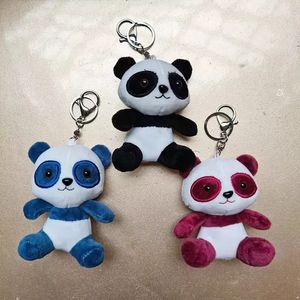 10 cm Creative Animals Panda Keychain Doll Panda Toy Bag Pendant Doll Birthday Present Plush Toy Bag Accessories 2024