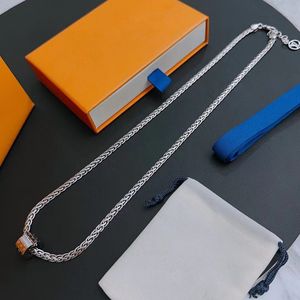 24WF New Luxury Jewelry Vintage Silver Pendant Necklace Street Hip Hop Rock Punk Men's and Women's Fashion Accessories