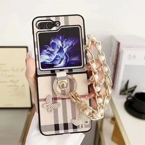 Moda Ptint Letterc Połączenie telefoniczne dla Samsung Galaxy Z Flip 3 4 5G Z Fold2 Z Flod3 4 dla Huawei P50 Pocket Luksusowy PU skórzany wstrząs Pełna ochronna okładka FLOD 5