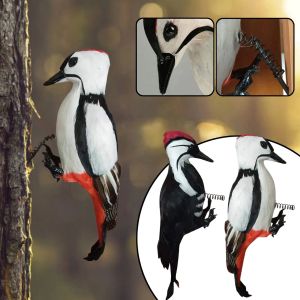 Miniatures 1PC Lifelike Woodpecker Stakes Plastic Woodpecker Decoration Garden Stake Decor Simulation Bird Statue Outdoor Yard Ornaments