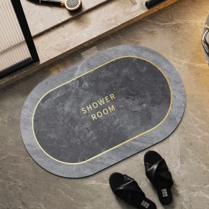 Mattor diatomite badrum matta ins non slip snabb torr badmattor ingångar dörrmatta super absorberande område matta badkar golvmatta heminredning