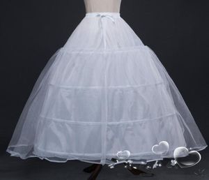 Ball Gown 4 Hoops White Underskirt Bridal Petticoat with Lace Edge Wedding Crinoline Q067239653