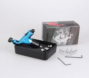 Nytt blå flygplan ALU Rotary Tattoo Machine Gun Tyst Motor Liner Shader Supply for BodyArt8243937