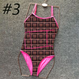 Costume da bagno intero imbottito da donna, intimo sportivo, da spiaggia, sexy, con schiena bassa, stampato, imbottito, con lettera