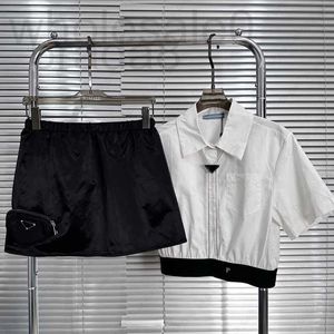 مصمم ثياب مصمم ثياب مصممة للسيدات ، قميص سلسلة من قطعتين مجموعات أزياء قصيرة البولو 2PCS بدلات الفساتين 2DAZ AN8E